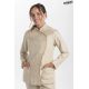 Chaqueta beige cruzada vivo marrón