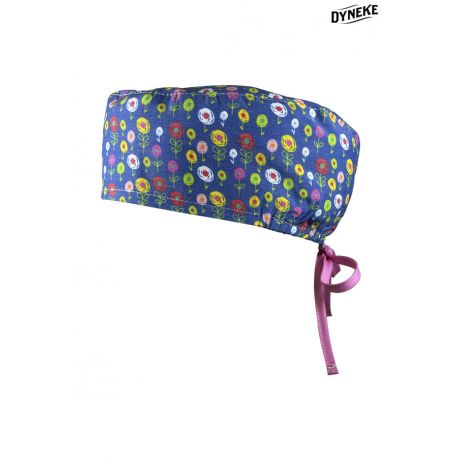 Gorro Sanidad unisex pelo corto flores colores