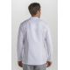 Chaqueta cruzada m/l microfibra blanca