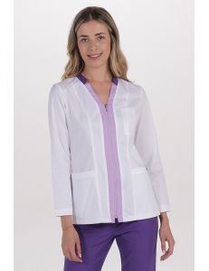 Chaqueta elástica m/l mujer detalles morado