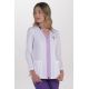 Chaqueta elástica m/l mujer detalles morado