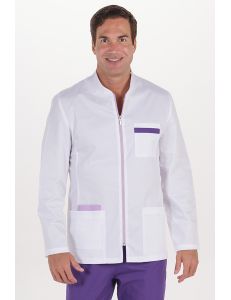 Chaqueta hombre sarga elástica m/l contraste malva