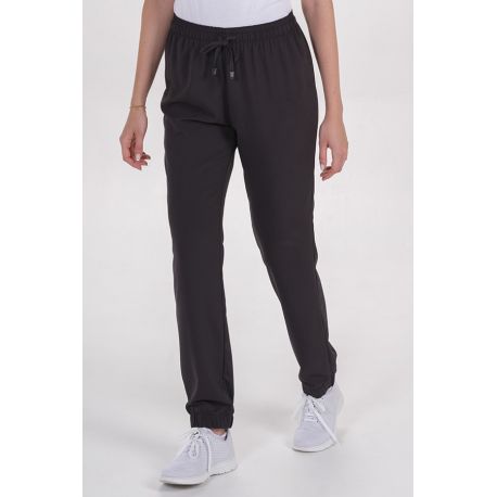 Pantalón unisex negro goma y puño