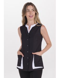 Chaqueta microfibra negra s/m ángulo