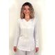 Chaqueta mujer m/l microfibra elástica blanca