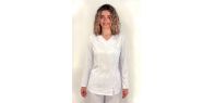 Chaqueta mujer m/l microfibra elástica blanca