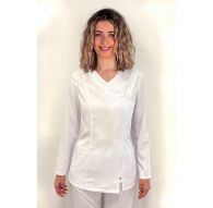 Chaqueta mujer m/l microfibra elástica blanca