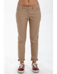 Pantalón chino beige mujer