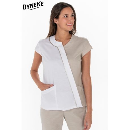 Chaqueta beig mujer para comercio y estética Dyneke